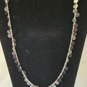 Elegant Silver Disc Necklace